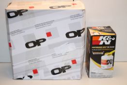2X ASSORTED ITEMS TO INCLUDE K&N OIL FILTER & OTHER (IMAGE DEPICTS STOCK)Condition ReportAppraisal