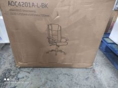 HIGH BACK EXECUTIVE OFFICE CHAIR IN BLACKCondition ReportAppraisal Available on Request- All Items