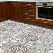 X 3 ROLLS WALTERS 120X60CM MOSAIC TILE IN GREY/BIEGE RRP 31.99Condition ReportAppraisal Available on