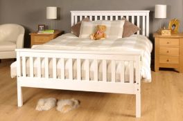 ALPHONSE BED FRAME IN WHITE SIZE DOUBLE RRP £122.99Condition ReportAppraisal Available on Request-