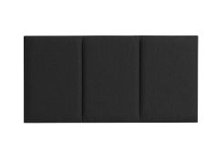 OSUNA UPHOLSTERED HEADBOARD SMALL DOUBLE IN BLACK RRP £68.99Condition ReportAppraisal Available on