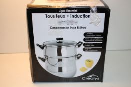 BOXED CREALY ESSENTIAL INDUCTION 8 LITRE PAN & STEAMER Condition ReportAppraisal Available on