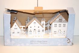 BOXED LED LIT VILLAGE SCENE Condition ReportAppraisal Available on Request- All Items are