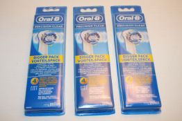 3X ORAL B PRECISION CLEAN 4PACKSCondition ReportAppraisal Available on Request- All Items are