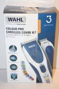 BOXED WAHL COLOUR PRO CORDLESS COMBI KIT CORD/CORDLESS HAIR CLIPPER & TRIMMER RRP £44.99Condition