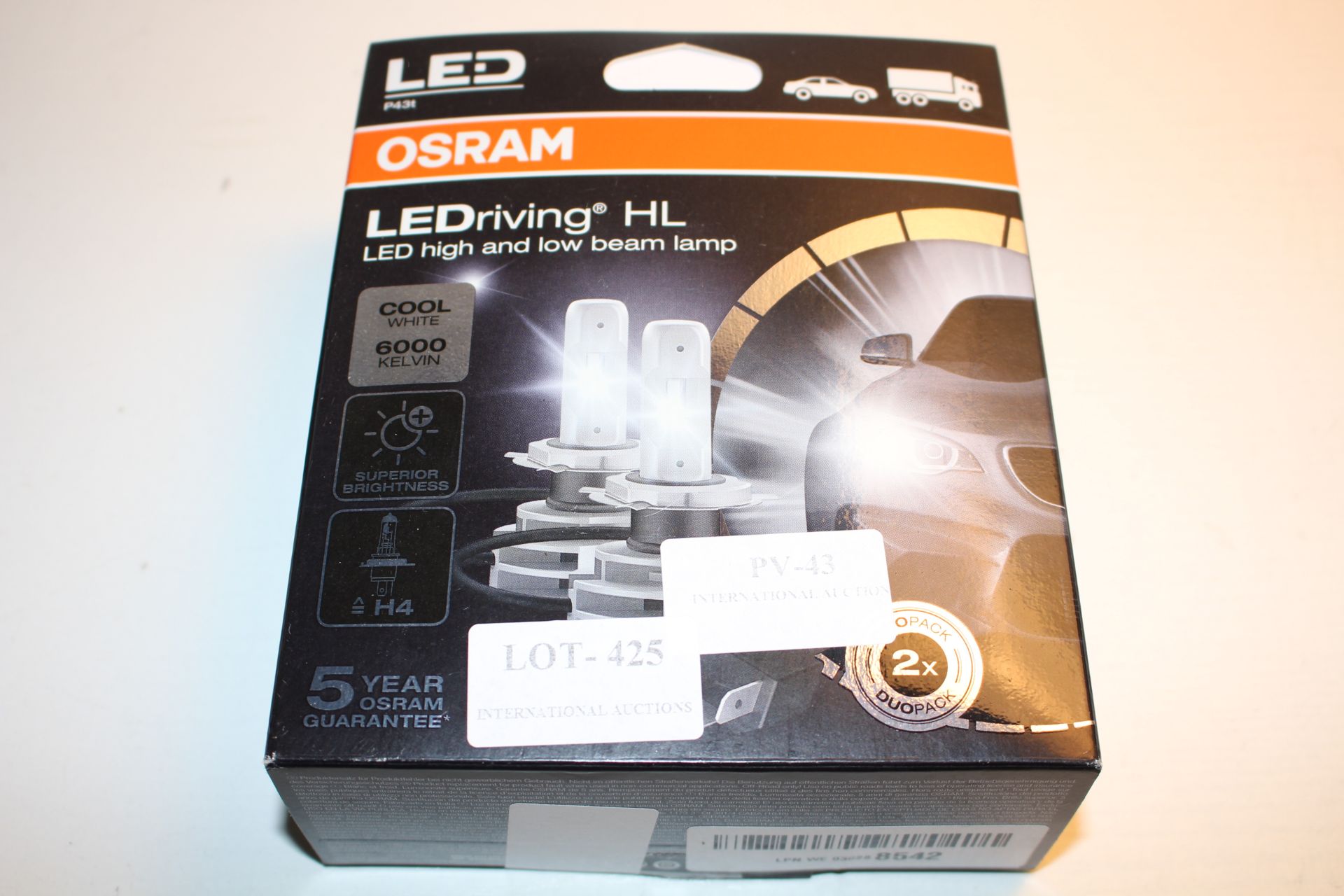 BOXED OSRAM LEDRIVING HL LED HIGH AND LOW BEAM LAMP H4 RRP £119.90Condition ReportAppraisal
