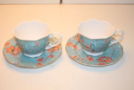 2X BOXED FANCY DESIGN TEA CUP & SAUCER SET (IMAGE DEPICTS STOCK)Condition ReportAppraisal