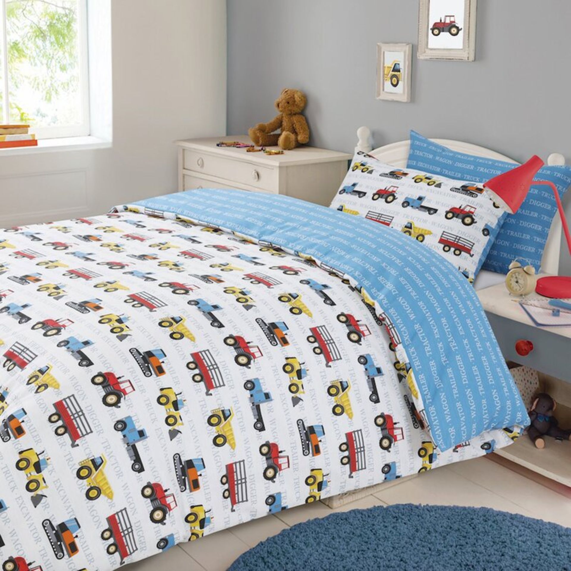 WIRILA KIDS WORK FORCE DUVET SET SINGLE RRP £13.99Condition ReportAppraisal Available on Request-