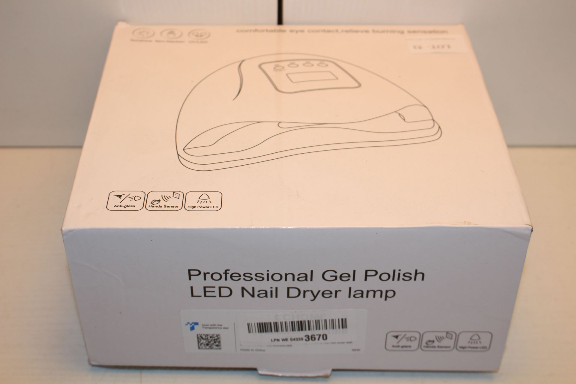 BOXED PROFESSIONAL GEL POLISH NAIL DRYER LAMP RRP £47.88Condition ReportAppraisal Available on