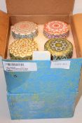16X ASSORTED SCENTED CANDLES IN DECORATIVE TINS (IN 2X BOXES)Condition ReportAppraisal Available