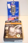 2X BOXED ASSORTED ITEMS TO INCLUDE OSRAM LEDRIVING HL LED HIGH AND LOW BEAM LAMP H4 & SPEARCO GEAR
