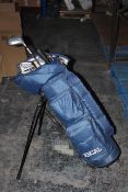 UNBOXED REGAL GOLF BAG WITH LARGE AMOUNT OF GOLF CLUBS BALLS & ACCESSORIES (IMAGE DEPICTS STOCK)