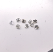 9 Diamonds Round Brilliant Cut 0.05 carat each, 0.45 carat total