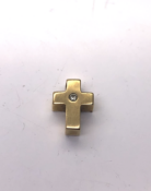 18ct Yellow Gold Diamond Cross