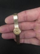 1960s Vintage Rolex 9 carat Gold Ladies watch mechanical wind champagne Markers