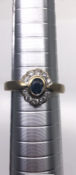 9ct Yellow Gold Diamond & Sapphire Ring