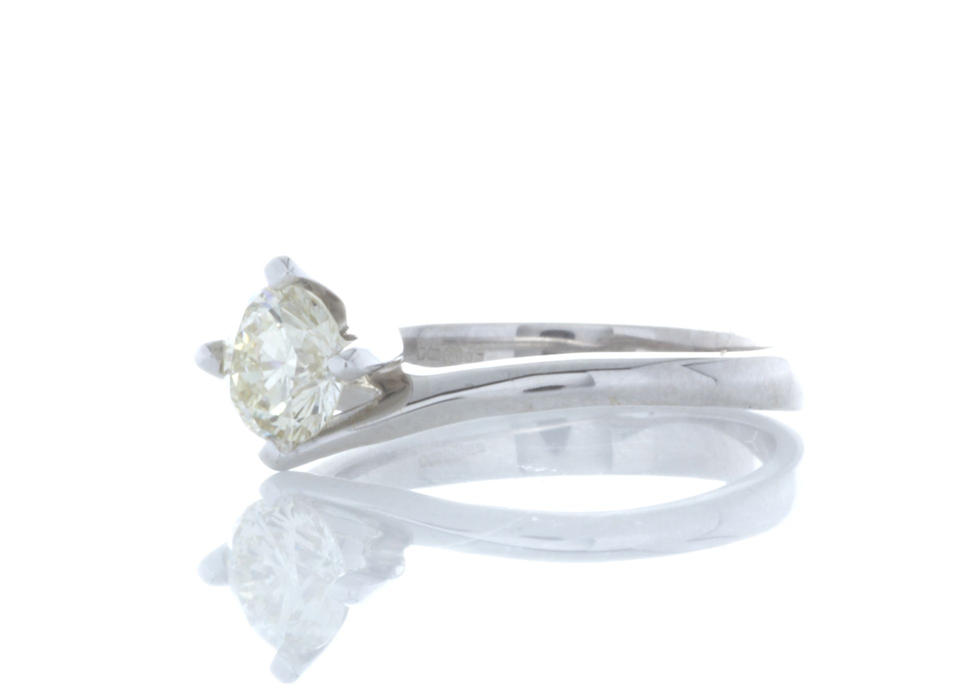 18ct White Gold Single Stone Fancy Claw Set Diamond Ring 0.71 Carats - Valued by IDI £7,250.00 - - Image 2 of 5