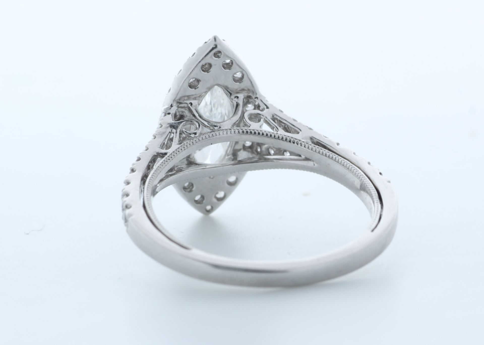 18ct White Gold Single Stone With Halo Setting Ring 1.56 (0.90) Carats - Valued by IDI £16,000. - Image 3 of 5