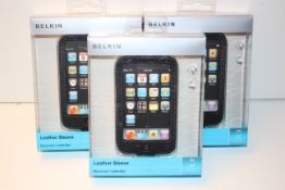 4X BRAND NEW BOXED BELKIN LEATHER SLEEVE FOR IPOD TOUCH Condition ReportAppraisal Available on