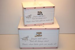 2X UNBOXED RETRO STORAGE BOXES (IMAGE DEPICTS STOCK)(AS SEEN IN WAYFAIR)Condition ReportAppraisal
