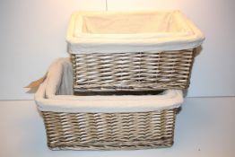 4X UNBOXED LINED WHICKER BASKETS (IMAGE DEPICTS STOCK)Condition ReportAppraisal Available on