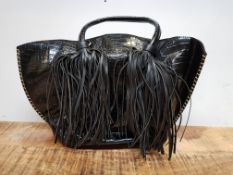 NEXT BLACK TASSLE BAG (IMAGE DEPICTS STOCK )Condition ReportAppraisal Available on Request- All