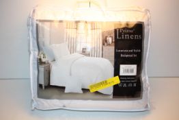 BAGGED PRIME LINENS LUXURIOUS AND STYLISH BEDSPREAD SET OSCA WHITE 240 X 250 DOUBLE RRP £50.00 (AS