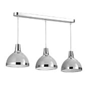 BOXED INTERIORS BY PREMIER VERMONT PENDANT LIGHT THREE SHADES WITH A CHROME FINISH RRP £79.