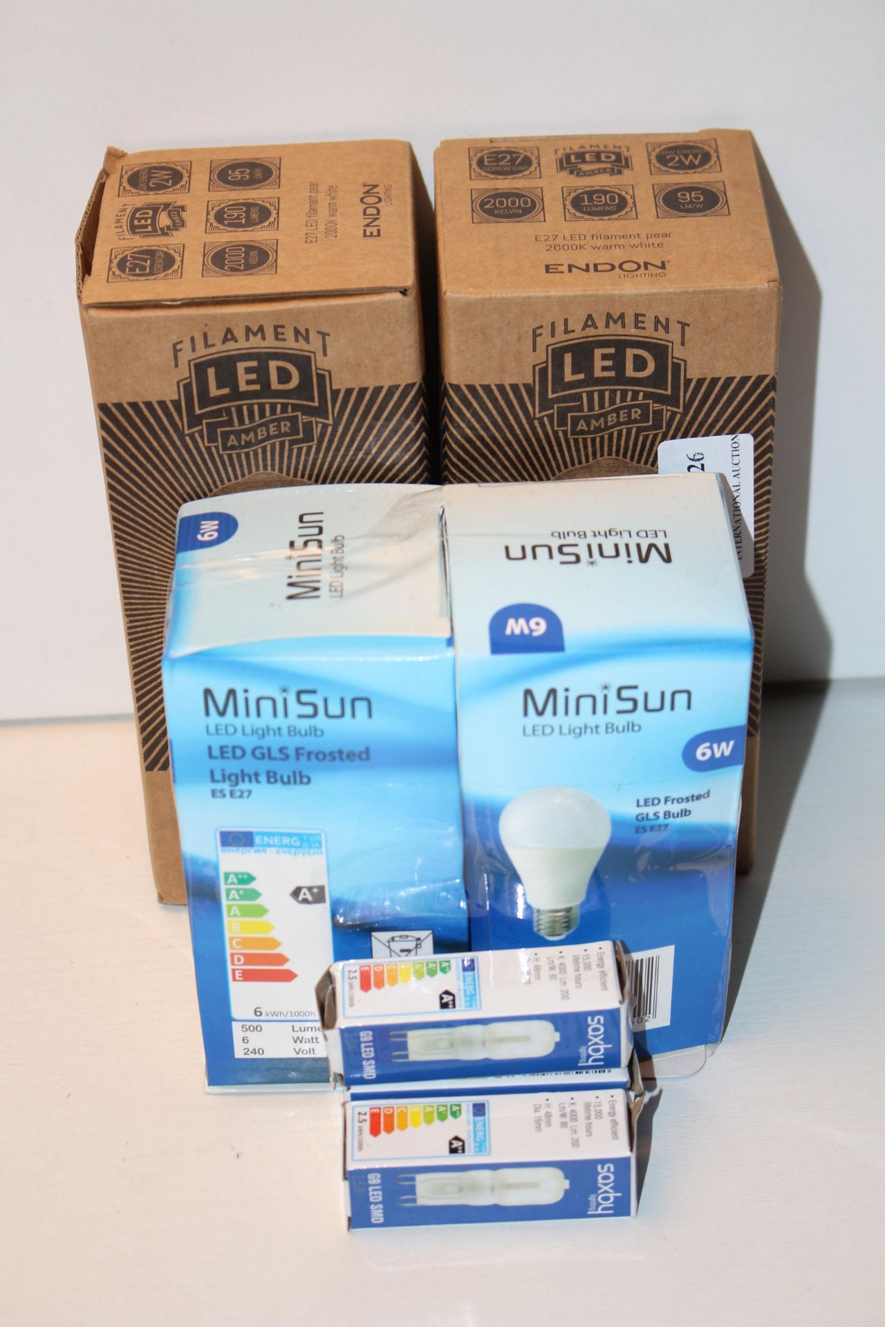 7X ASSORTED BOXED BULBS (IMAGE DEPICTS STOCK)Condition ReportAppraisal Available on Request- All