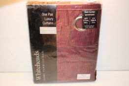 BAGGED WHITEHEADS ONE PAIR LUXURY CURTAINS EYELET HEADING FULLY LINED 117 X 183 RRP £48.