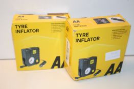 2X BOXED AA TYRE INFLATORS COMBINED RRP £32.00Condition ReportAppraisal Available on Request- All