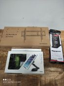 1 LOT TO CONTAIN 3 ASSORTED ITEMS TO INCLUDE TV BRACKET/TABLET MOUNT AND OTHER (IMAGE DEPICTS