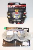 2X ASSORTED BOXED ITEMS TO INCLUDE CRESSI SWIM GOGGLES & NEBO DUO HEADLAMP SPOT LIGHT Condition