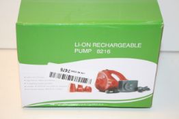 BOXED LI-ON RECHARGEABLE PUMP 8216 RRP £27.99Condition ReportAppraisal Available on Request- All