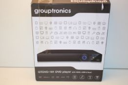 BOXED GROUPTRONICS GTDVD-181 DVD PLAYER WITH HDMI, USB & SCART RRP £27.99Condition ReportAppraisal
