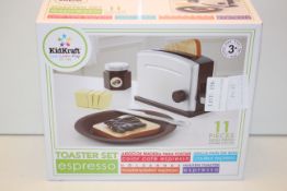 BOXED KIDIKRAFT TOASTER SET ESPRESSO Condition ReportAppraisal Available on Request- All Items are