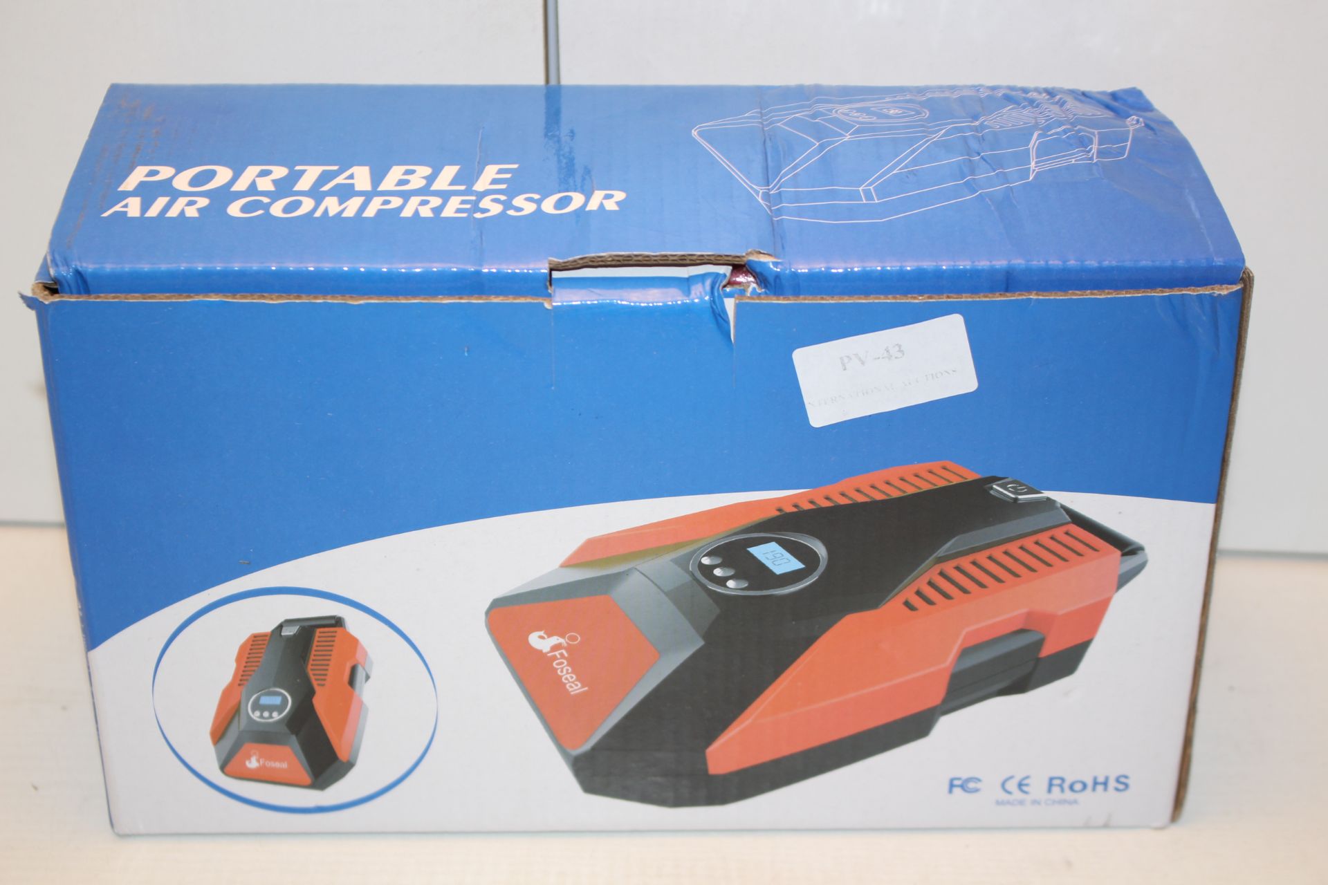 BOXED PORTABLE AIR COMPRESSOR RRP £27.98Condition ReportAppraisal Available on Request- All Items