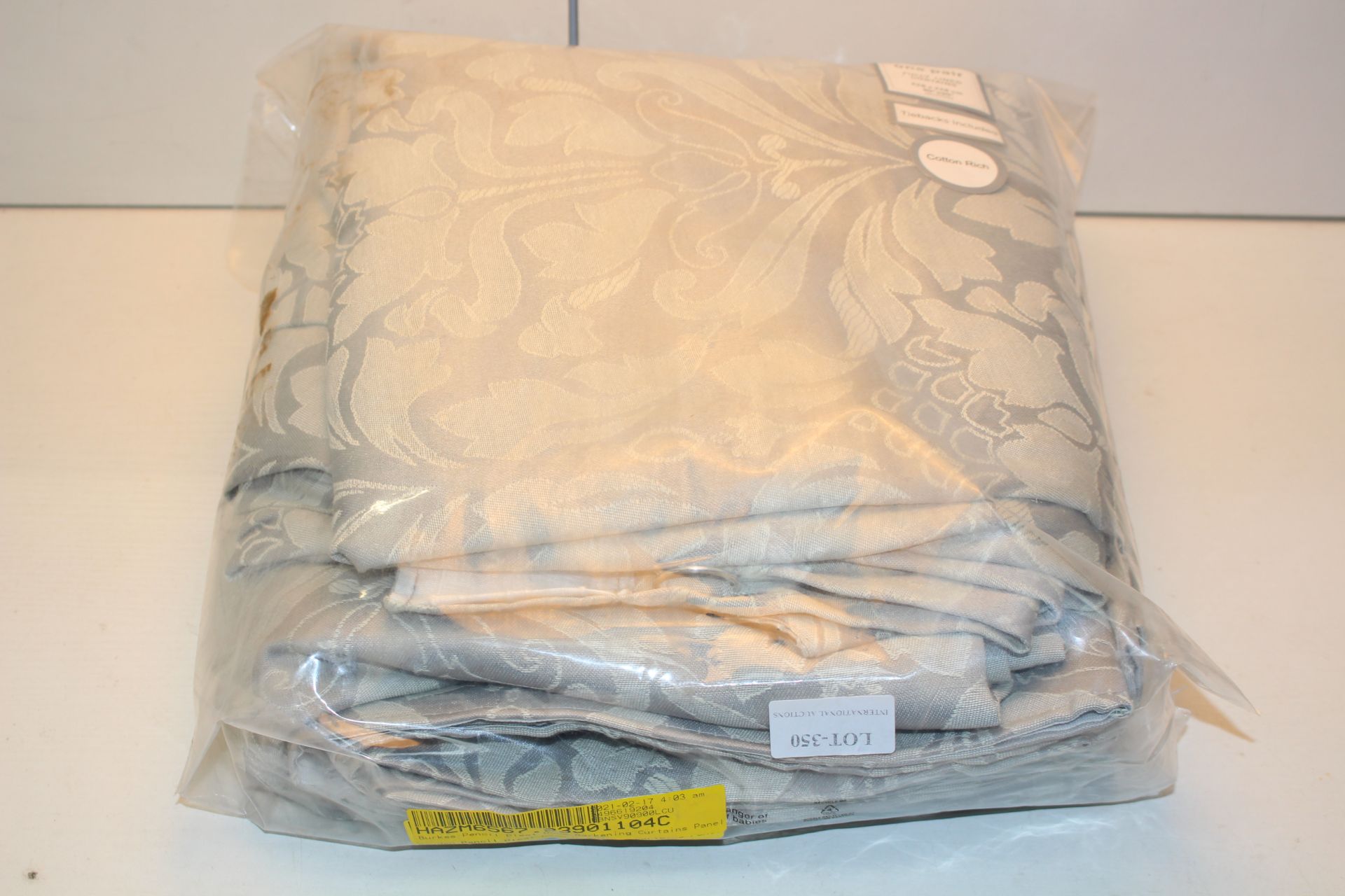 BAGGED ONE PAIR FULLY LINED CURTAINS 228 X 228 CM TIEBACKS INCLUDED COTTON RICH RRP £58.99 (AS