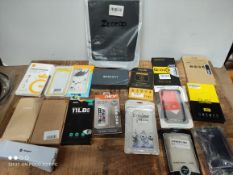 1 LOT TO CONTAIN 18 ASSORTED ITEMS TO INCLUDE PHONE CASES/SCREEN PROTECT AND MORE(IMAGE DEPICTS