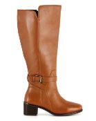Leather High Leg Boots Extra Wide EEE Fit Super Curvy Calf Width SIZE 6 RRP £79Condition