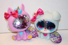 2X ZEQUINS REVERSIBLE SEQUIN TOYS Condition ReportAppraisal Available on Request- All Items are