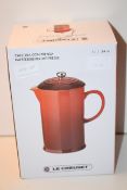 BOXED LE CREUSET 1L CERAMIC FRENCH PRESS RRP £58.99Condition ReportAppraisal Available on Request-