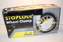 BOXED STOPLOCK WHEEL CLAMP 13"-15" WHEELS RRP £39.95Condition ReportAppraisal Available on