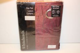 BAGGED WHITEHEADS ONE PAIR LUXURY CURTAINS EYELET HEADING FULLY LINED 117 X 183 RRP £48.