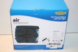 BOXED RING 12V PRESET DIGITAL AIR COMPRESSOR RRP £43.55Condition ReportAppraisal Available on