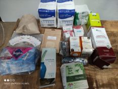 1 LOT TO CONTAIN 16 ASSORTED ITEMS TO INCLUDE NATURAL YEAST/VITAMINS/GLASSES AND MORE (IMAGE DEPICTS