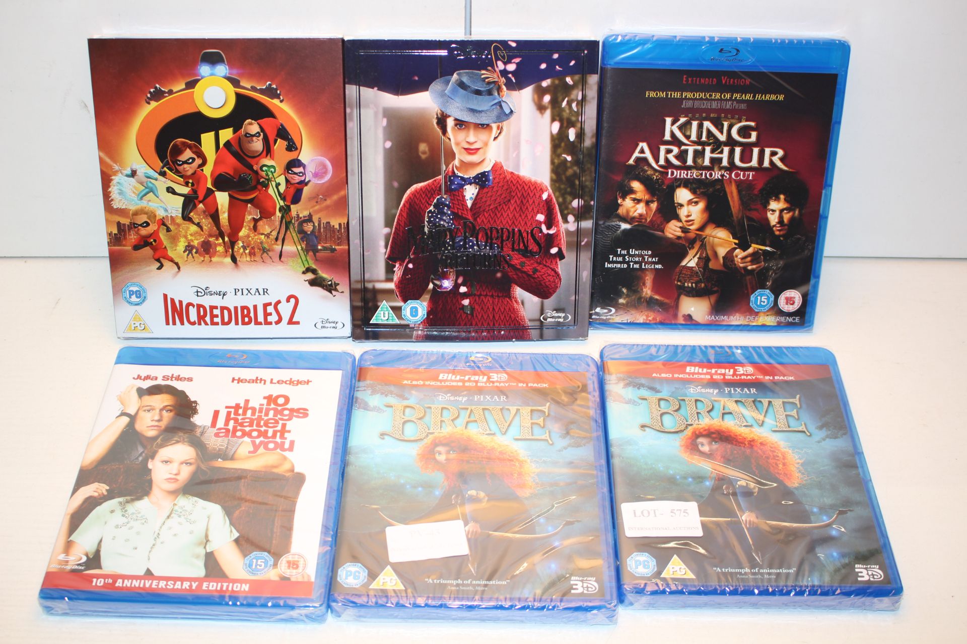 6X ASSORTED DVD/BLU-RAY TITLES (IMAGE DEPICTS STOCK)Condition ReportAppraisal Available on