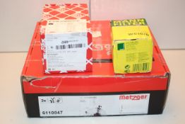 3X ASSORTED BOXED CAR PARTS BY METZGER, MANN FILTERS & FEBI BILSTEIN (IMAGE DEPICTS STOCK)