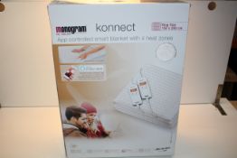 BOXED MONOGRAM BY BEURER KONNECT APP CONTROLLED SMART BLANKET WITH 4 HEAT ZONES KING SIZE 200 X