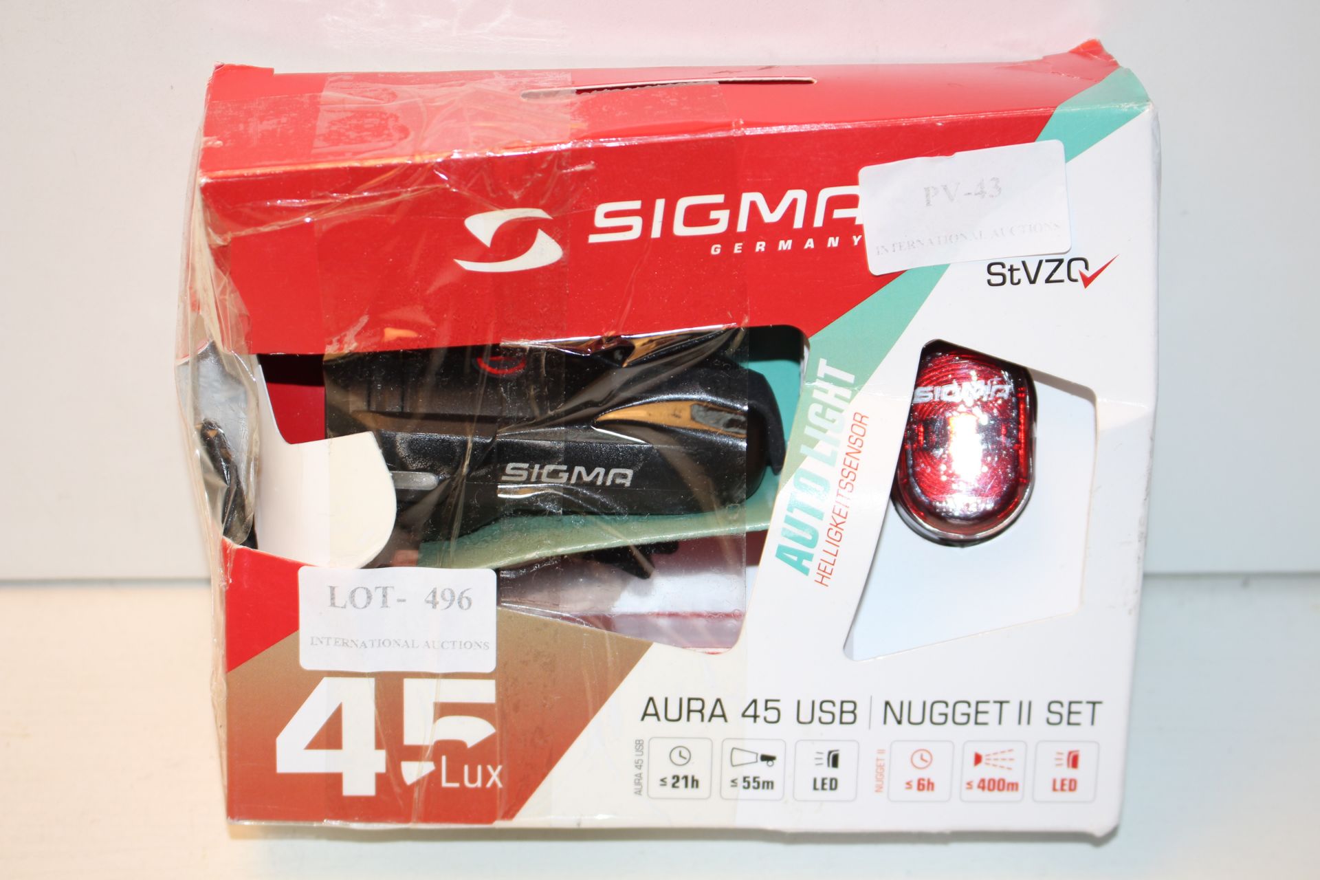 BOXED SIGMA AURA 45 USB NUGGET 2 SET LIGHTS RRP £37.98Condition ReportAppraisal Available on